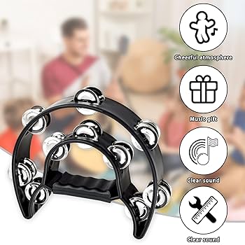 ② ちゃこ 様 tambourine Goghost Half Moon Percussion Tambourine with Double Row